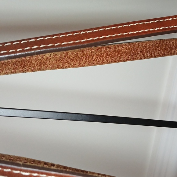 Dooney & Bourke Lexington Leather Shoulder Tote – Black with Brown Stitching - Picture 3 of 14